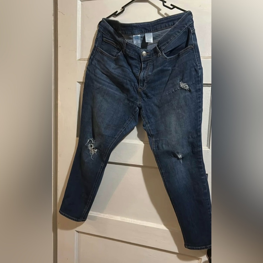 Women’s Time and Tru Distressed Skinny Jeans- 18 Petite